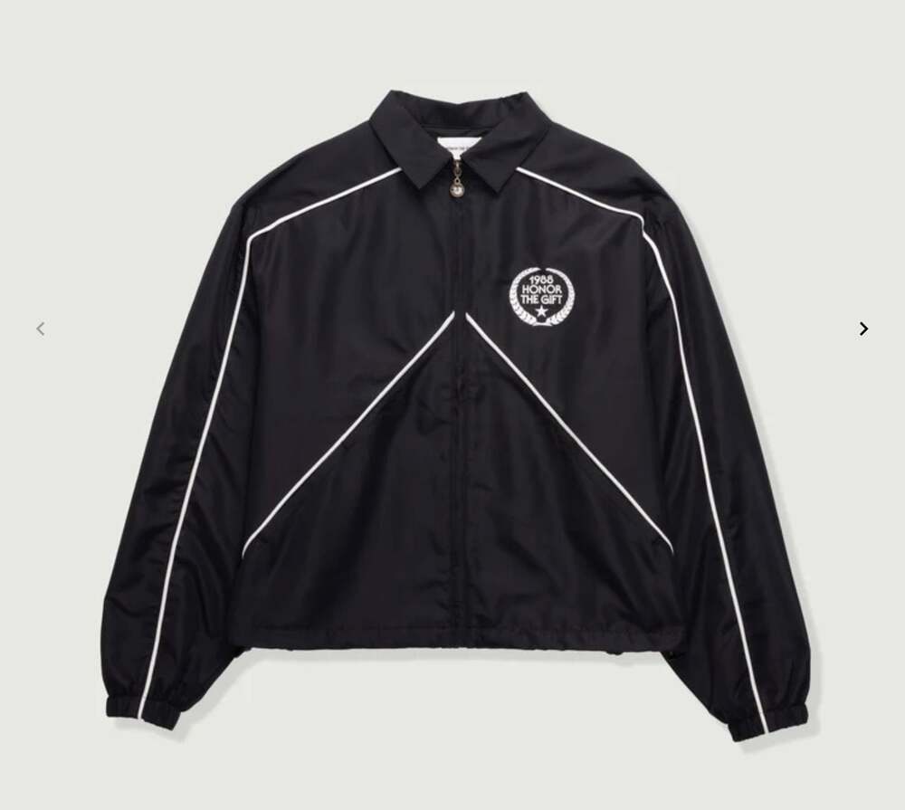 HONOR THE GIFT PIPING TRACK JACKET-BLACK Size Large